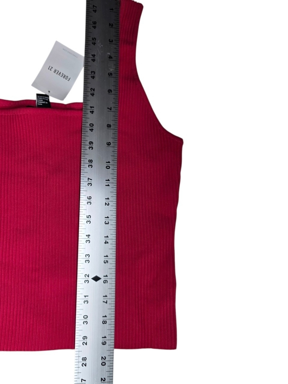 Forever 21 Ribbed Square Neck Tank Top - Raspberry Pink - Picture 5 of 5